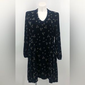 XL CAbi Navy Floral Dress